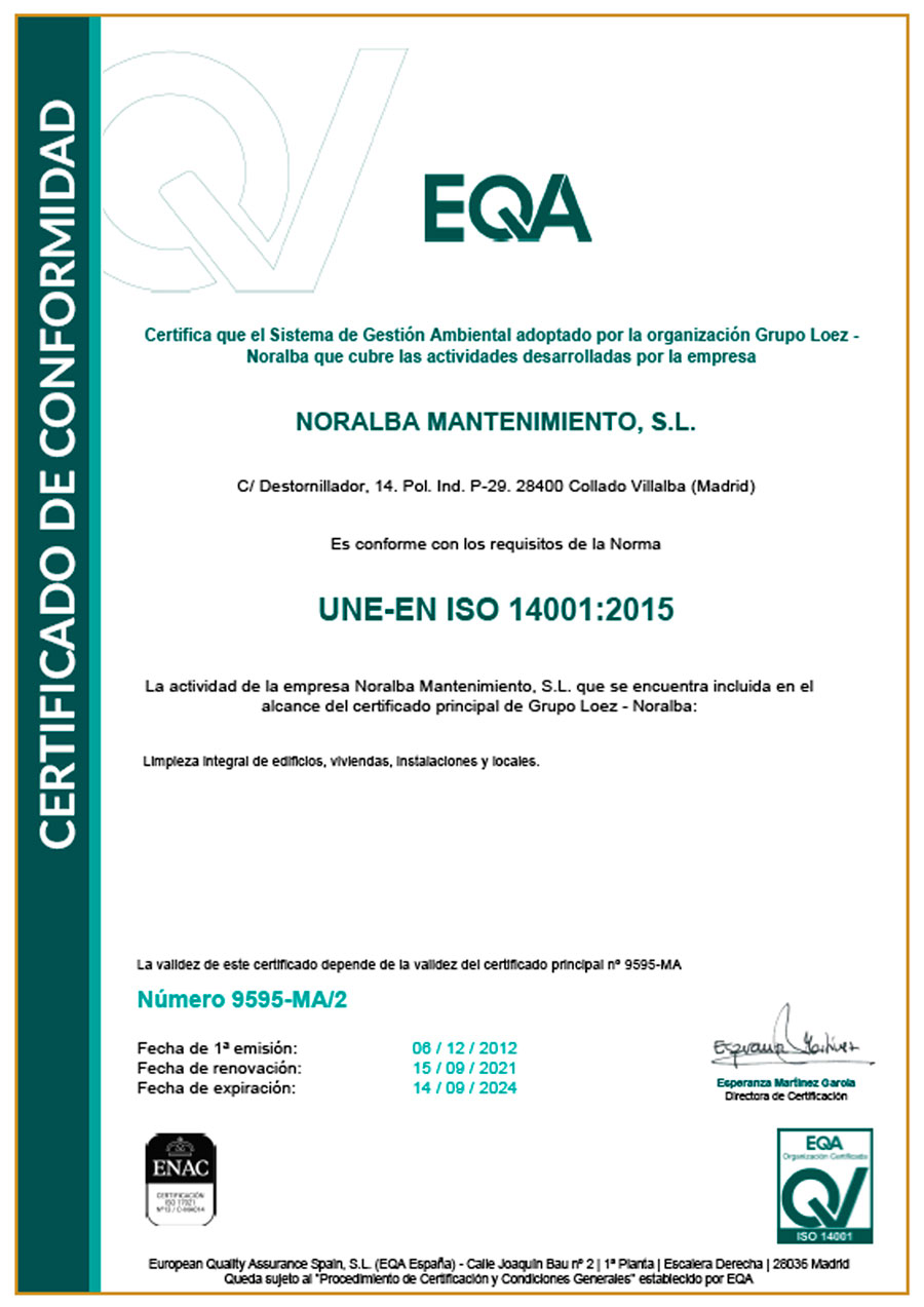 certificado-iso-14001-limpiezas-loez-noralba